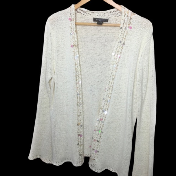 august silk Sweaters - August Silk ivory open front cardigan SZ XL